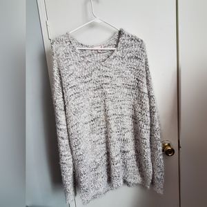 Soft fuzzy sweater plus size